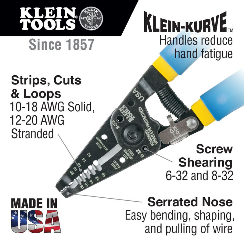 KLEIN TOOLS  11055 STRIPPER WIRE 12-20AWG T35770